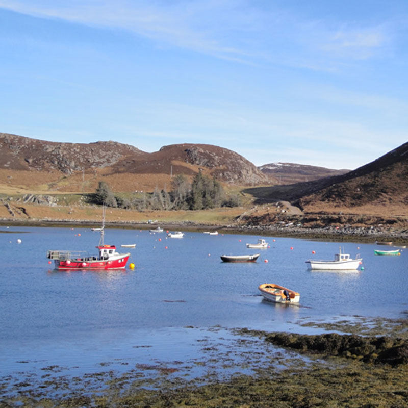 port a bhaigh loch with boats